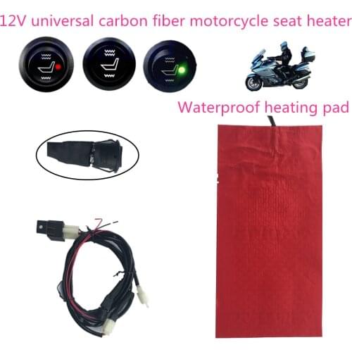 12V Universal waterproof carbon fiber seat heater for all type motorcycle ATV UTV E-BIKE, seat cover heating seat