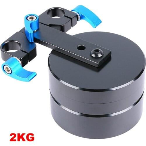 Yelangu 2KG Counterweight Balance Add Weight Adapter Accessories For DSLR Video Rig Camera Cage Kit Shoulder Stabilizer System