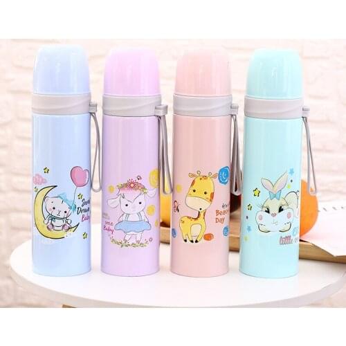 Bullet vacuum flask student kettle double stainless steel vacuum cup wholesale children vacuum flask cartoon water cup
