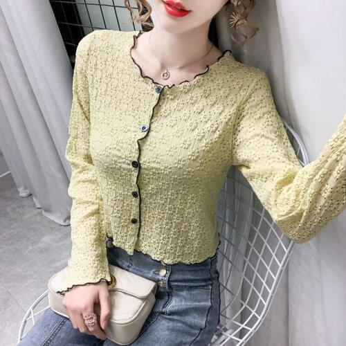 Retro Contrast Color Lace Shirt for Women 2020 Autumn Long-Sleeved Top Women Blusas Ropa De Mujer