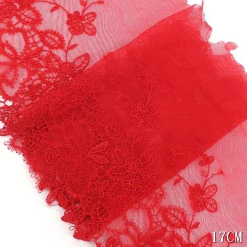 1kg Red Water Soluble Polyester Soft Mesh Embroidery Lace Trim Dress Accessories Laces Fabric Sewing Crafts Doll Material 2021