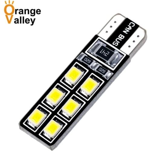 1Pcs T10 W5W 194 168 501 12 LED 2835 SMD Car Auto Wedge Side Lights Door Map Lamp Bulb DC12V