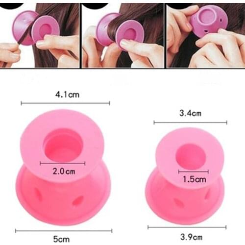 10pcs/set Soft Rubber Magic Hair Care Rollers Silicone Hair Curler No Heat No Clip Hair Curling Styling DIY Tool