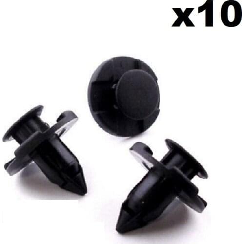 10x For Mitsubishi Plastic Rivet Trim Clips for Bumpers Splashguards Wheelarch Liner