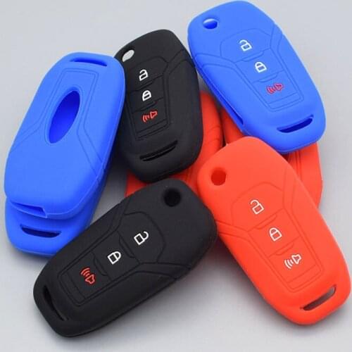 10 units Silicone Car Key Case For Ford F-150 F-250 F-350 Explorer Ranger Fiesta Mondeo Cover Keyless Remote Fob Shell protect