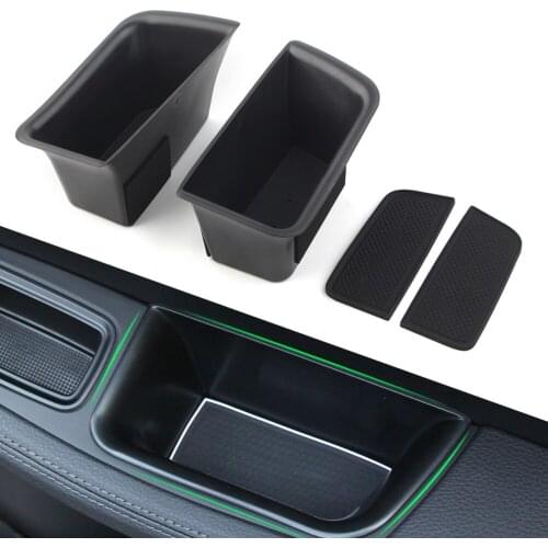 2PCS Car Front Door Storage Box Organizer Container Holder For Porsche Macan 2014-2017 Left Drive