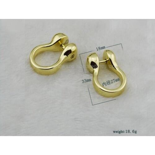 200 PCS/lot) Female bag button arm in arm on both sides of the straps links to hang bag hook bags leather metal accessories