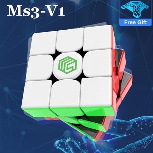 2021 MS3 V1 3x3x3 Magnetic Cube MS Cube Professional 3x3 Speed Cube magnetic cubo magico puzzle MS 3x3 v1 M for kids