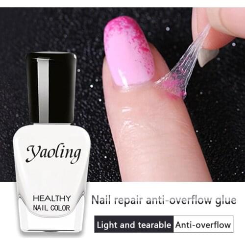 8ml/bottle Nail Anti-overflow Nail Glue Anti-freezing Peel Off Liquid Tape DIY Nail Art Accessories Nail Paste Adhesive Tool