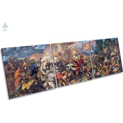 Battle Of Grunwald Picture Canvas Wall Art Triple Print