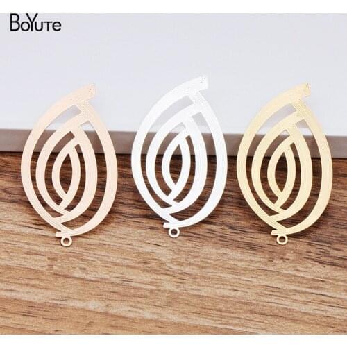 BoYuTe (10 Pieces/Lot) 47*26MM Metal Brass Corrosion Sheet Pendant Diy Hand Made Jewelry Materials Wholesale