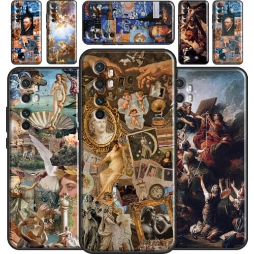 Renaissance Famous painting Collage Case For Xiaomi Mi 11 Lite Ultra 9 10 9T 10T Pro A3 POCO F3 F1 F2 M3 X3 Pro Bumper Cover