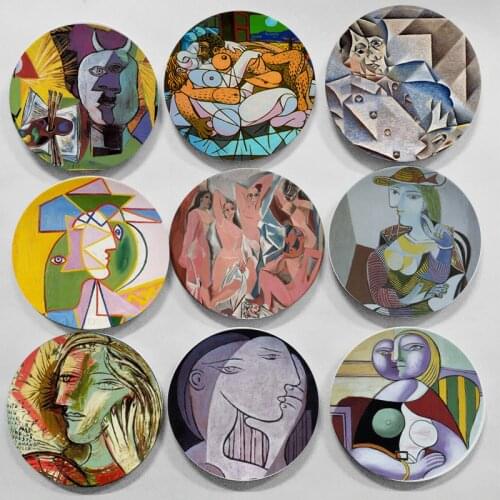 Pablo Picasso Decorative Plate Les Demoiselles D'avignon Cubism Wall Decorative Hanging Plate Artistic Wall Dish Background