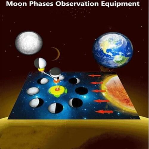 Children Creative Kid Scientific Toys Puzzle Science Toy Diy Assembled Moon Phase Cause Scientific Experiment