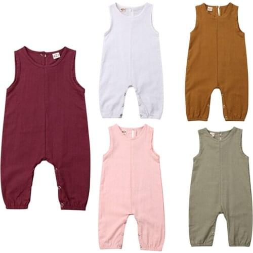 Newborn Infant Kids Cotton Romper Playsuit Sunsuit Clothes Toddler Baby Boy Girl Summer Rompers Playsuit Jumpsuit Clothes Outfit