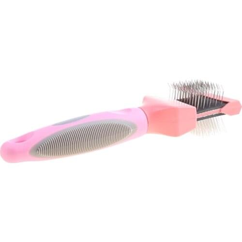 YYSD Double Sided Pet Brush Dog Cat Hair Fur Bristle Grooming Shedding Cleaning Massage Comb Styling Tool