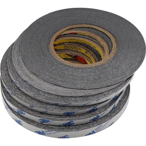1MM 50meters Black Brand New 3M Sticker Double Side Adhesive Tape Fix For Cellphone Touch Screen LCD