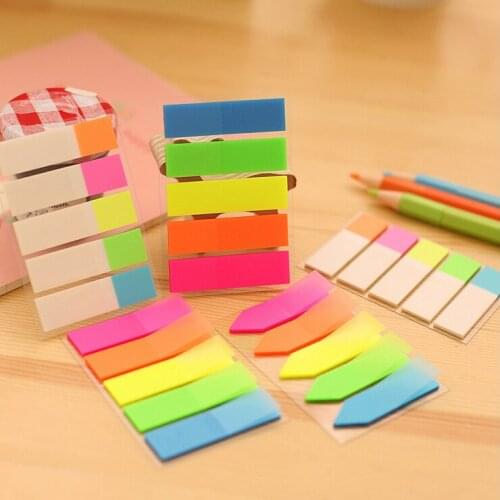 Ellen Brook 1 Piece Sticky Post Filofax Memo Pads Office School Supplies Stationery Rainbow Fluorescence Index Notepad Notes