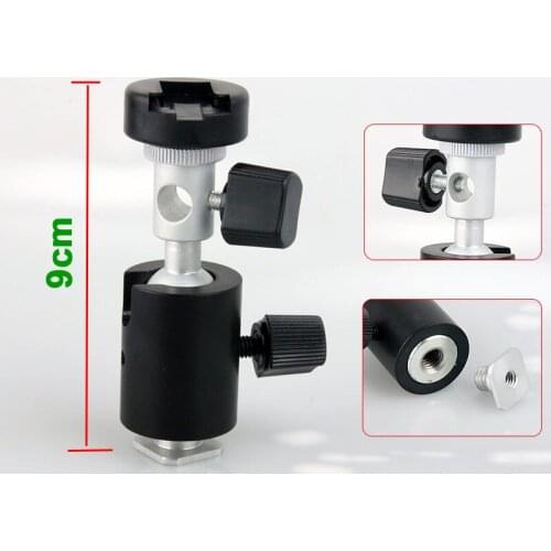 Tripod Heads C Type 360 Swivel Flash Shoe Umbrella Holder Light Stand Tripod Bracket Adapter can attach to Light Stand Rack