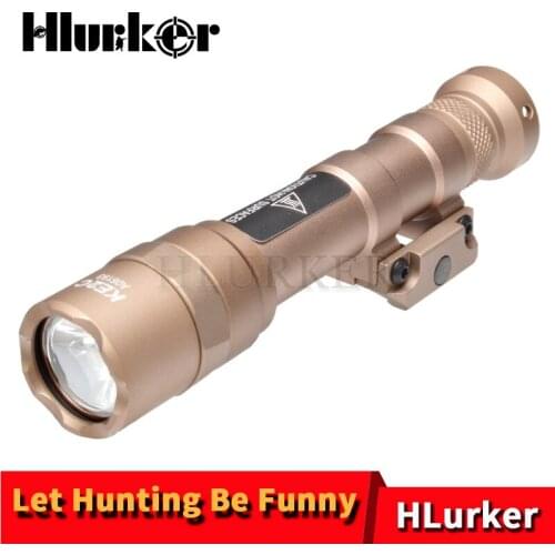Hlurker Tactical AR15 M4 400 Lumens LED Scout Weapon Light Airsoft Assault Rifle Flashlight With Switch Line For Hunting
