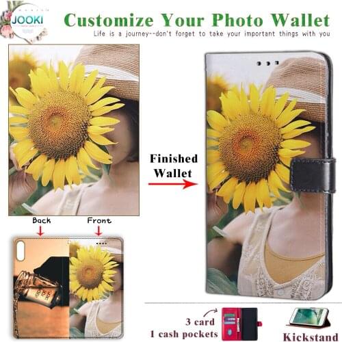 JOOKI Neffos C9A Personalized Photo Leather Wallet Phone Case Cover For TP-LINK Neffos C9A Customize Your Phone Book Cover