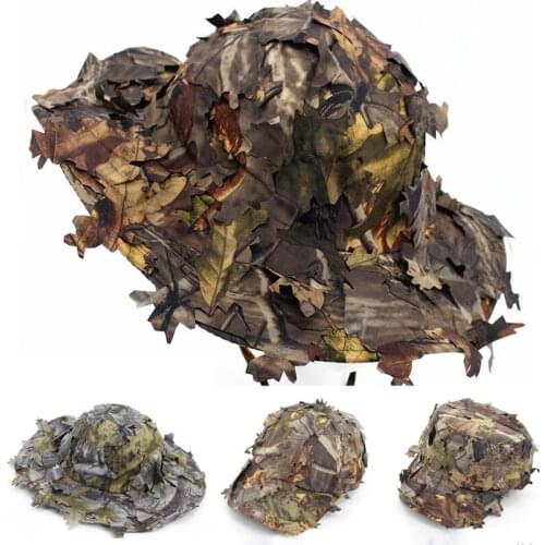 Outdoor Sun Protection Quick Drying Cap Jungle Leaf Camouflage Anti-terrorist Sniper Camo Fisherman Baseball For Men And Women