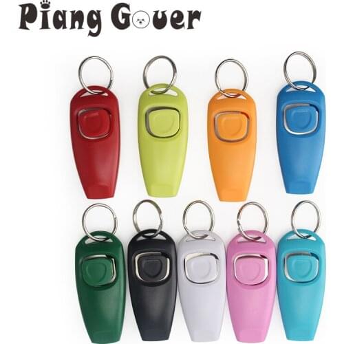Dog Clicker Keychain Pet Tranining Clicker Obedience Dog Cat Training Trainer With Whistle