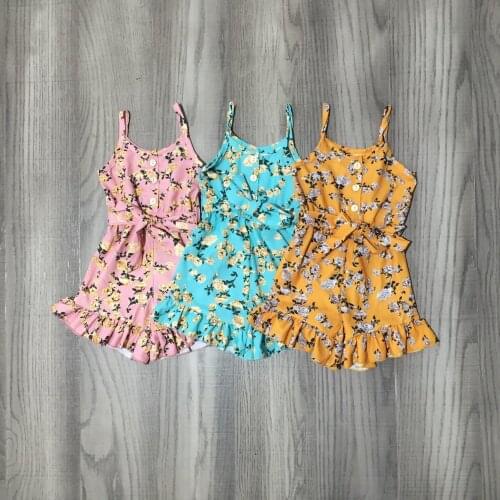 Baby Girls Spring Summer Floral Milk Silk Slip Romper