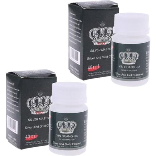 2Pcs Jewelry Cleaning Versatile Rust Remover Anti Tarnish Protection Ring Diamond Rust Detergent 40ml Silver Gold Clean