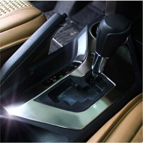 Stainless Steel Silver Car Gear Panel Cover Center Console Moulding Trim for Toyota RAV4 2013 2014 2015 Interior Styling