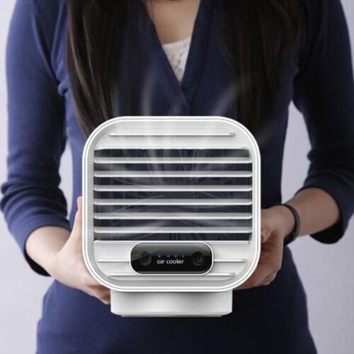 Mute nano spray air conditioning fan summer outdoor camping air cooler humidification fan multifunctional USB rechargeable fan