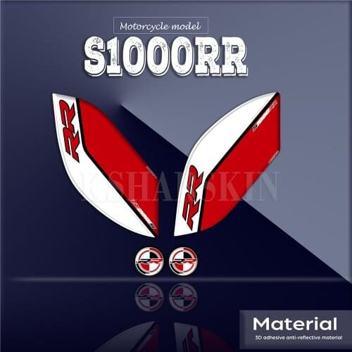 New 3D gel motorcycle fuel tank side protector engine knee pad fish bone stickers for BMW s100r0r S1000RR 2017-2018 moto sticker