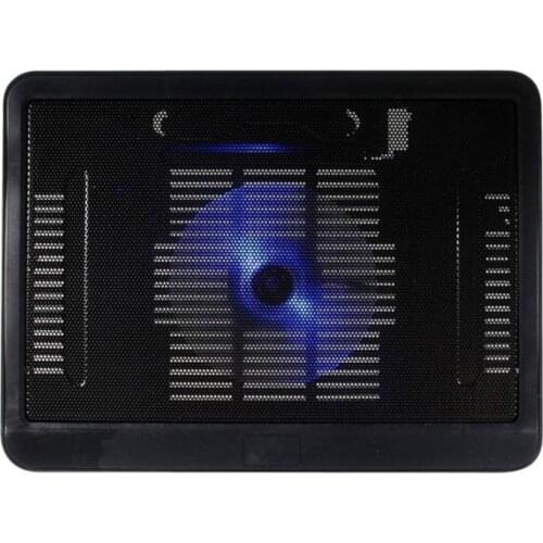 Laptop Cooling Pad, Stand Chill Mat with 1 Blue LED Fans, Fits 12-14 Inches
