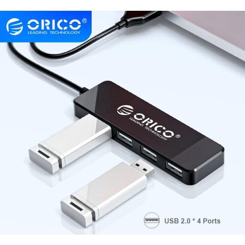 ORICO Mini USB HUB Multi 4 Port High Speed USB 2.0 Splitter Portable OTG Adapter For PC iMac Computer Laptop Tablet Accessories