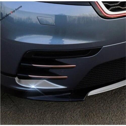 Yimaautotrims Front Fog Lights Lamp Bumper Protection Frame Cover Trim Fit For Land Rover Range Rover Velar 2018 - 2020 Exterior