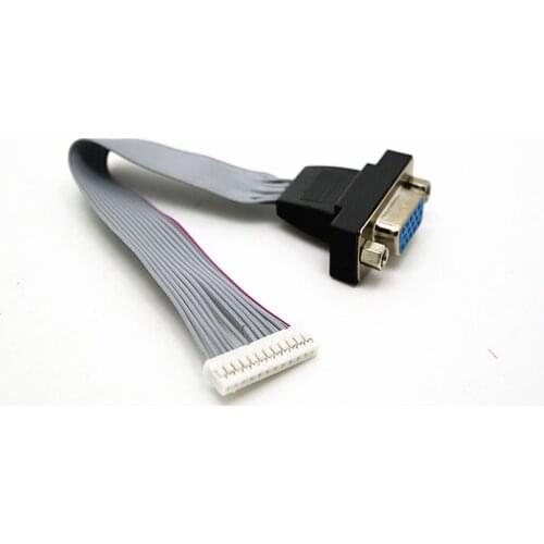 12P to 15P VGA Female D-Sub Adapter 12Pin 15Pin VGA connector length 150mm short cable for Lcd led DIY 12Pin 15P VGA D-sub Line