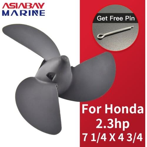 For Honda 2hp 2.3hp Outboard Propeller 7 1/4" x 4 3/4" Boat Motor Bf2 Bf2.3 Screw 184*120 Marine Engine Part 58130-ZV0-841ZB