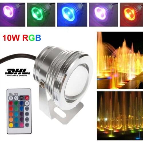 10W 12V Underwater Led Light High Waterproof IP68 Landscape Fountain Pool Aquarium Lights 1000LM Multicolor for Outdoor Lamp