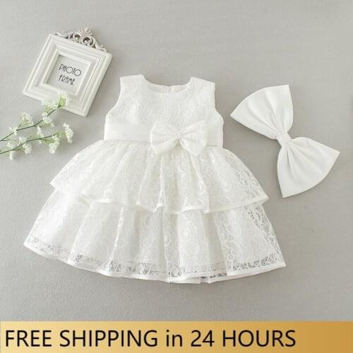 Drop Ship Little Princess Dress Baby Girls Party Birthday Wedding Costume with Hat Holiday Christening Gown dress Formal Outdit