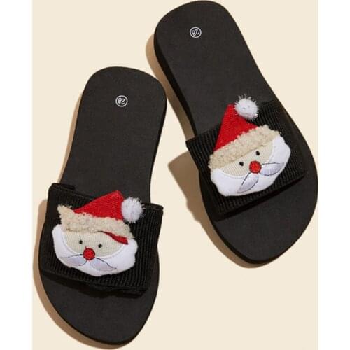 Christmas Kids Slippers New Summer Boys Girls Slippers EVA Non-slip Children Beach Shoes Baby Home Sandals Kids Flip Flops hh62