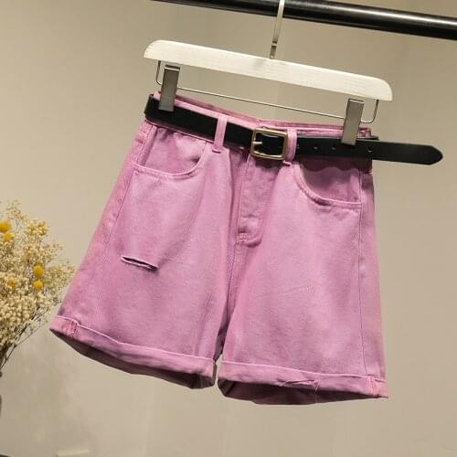 Womens Clothing High Waist New Summer Elegant Korean Casual Slimming 98%Cotton Short Pants Sweet Girls Streetwear