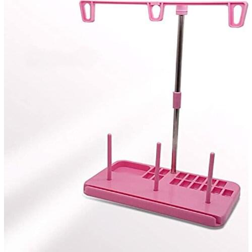 Sewing Embroidery Thread Spool Holder Stand Sewing Machine Accessories Three Spool Thread Stand Pink