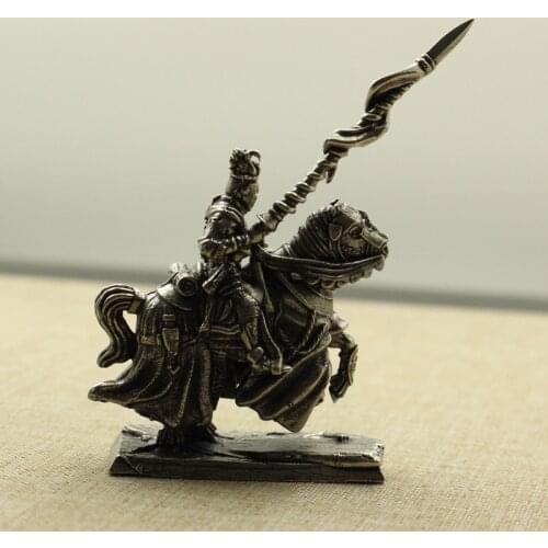 Medieval Terran Knights Legion Toy Model Desk Ornament Table Game Decoration Copper War Horse Spear Soldier Figurines Miniatures
