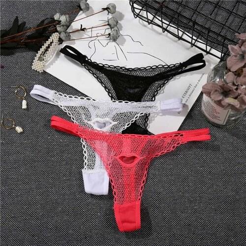 Women Sexy Lingerie G-string Transparent Underwear Thongs Lace Floral Sheer Low Waist Briefs Seamless T-back Panties tanga mujer