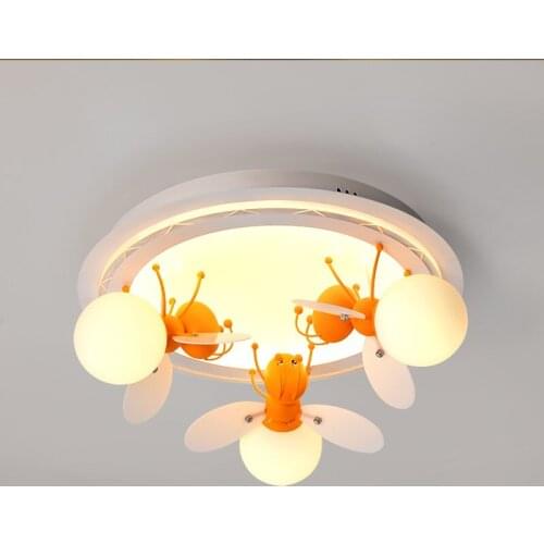 Led Ceiling Light Living Room Kitchen Child Lamp Decor Home Lighting Acrylic Lampshade black white orange Iron 110-240V