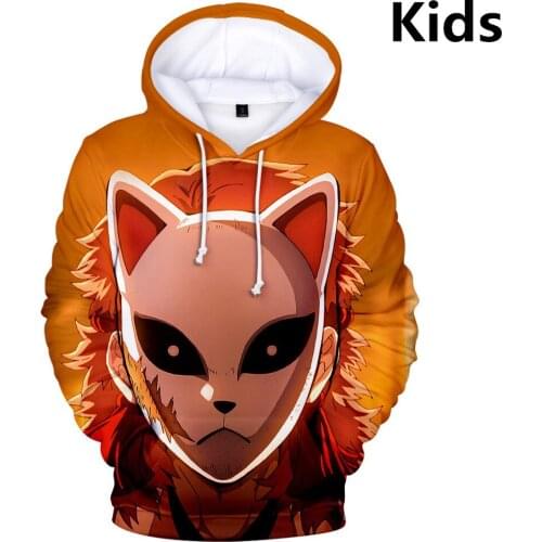 Simple Style Hoodies Demon Slayer Kimetsu no Yaiba 3D Printed Hoodie Sweatshirt Boys Girls Long Sleeve Jacket Coat Teen Clothes