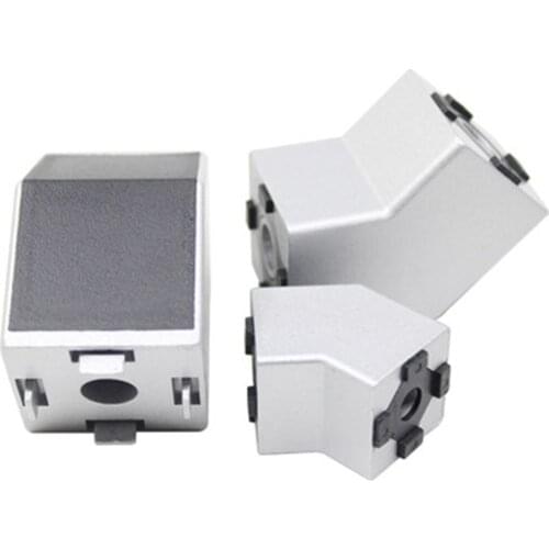1PC 135 Degree Corner Connector Angle Fixer with Protective Cover for 3030 4040 4545 EU Standard Aluminum Profile