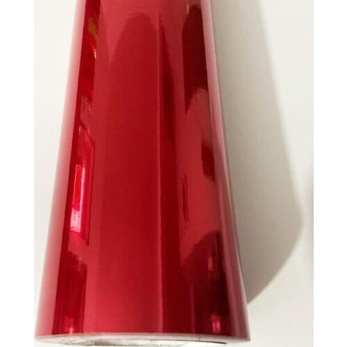 High stretchable Red Car Chrome Mirror Vinyl Wrap Film Sticker Electro Coating Car Body Wrapping Motorcycle Automobiles