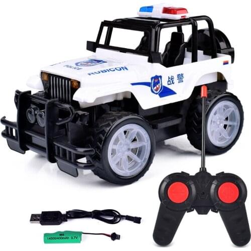 1:24 18CM High Speed 4 Channels RC Car Remote Control 4WD SUV Colorful Glowing Wheels Shock Absorption Model Toy Gift for Boys
