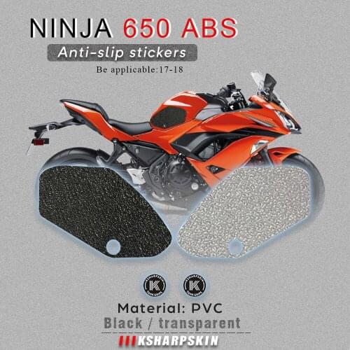 Motorcycle fuel tank pad tank grip protection Non-slip stickers knee grip side applique for KAWASAKI 650 ABS 17-18 Z650 ABS
